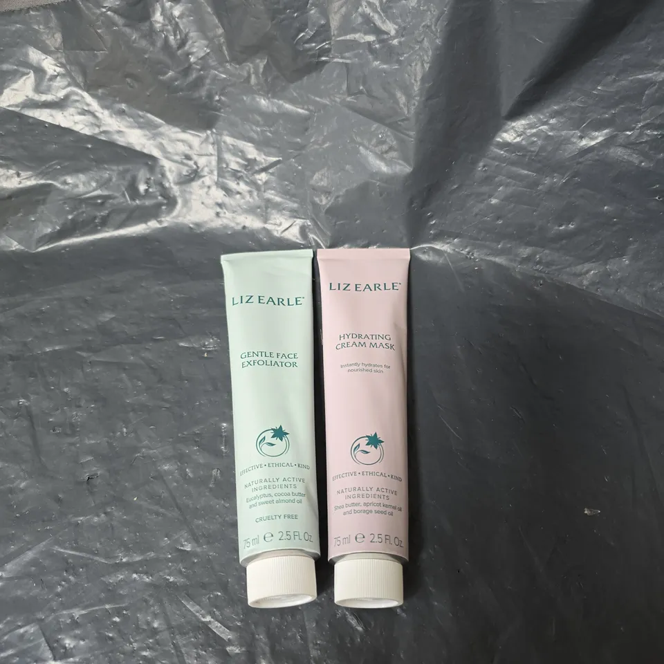 2 X LIZ EARLE PRODUCTS: HYDRATING CREAM MASK + GENTLE FACE EXFOLIATOR UNBOXED