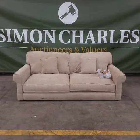 QUALITY DESIGNER FABRIC UPHOLSTERED 4 SEATER SOFA