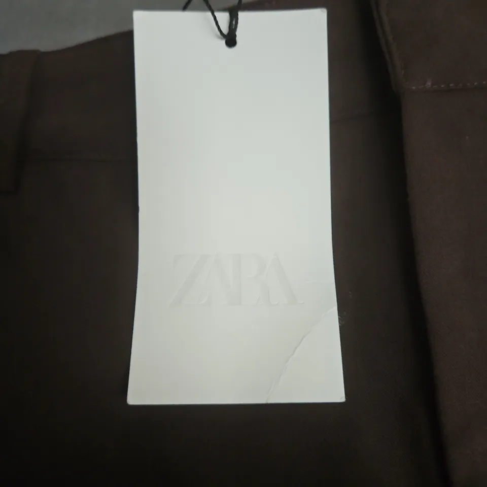 ZARA WOMEN'S CARGO MINI SKIRT – BROWN, SIZE M (UK 28)