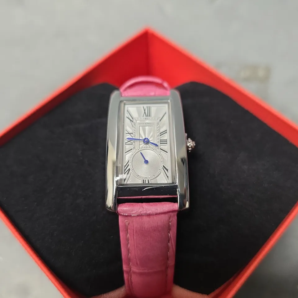 LADIES STOCKWELL WATCH – TEXTURED DIAL WITH SUB DIAL SECONDS HAND – LEATHER STRAP 