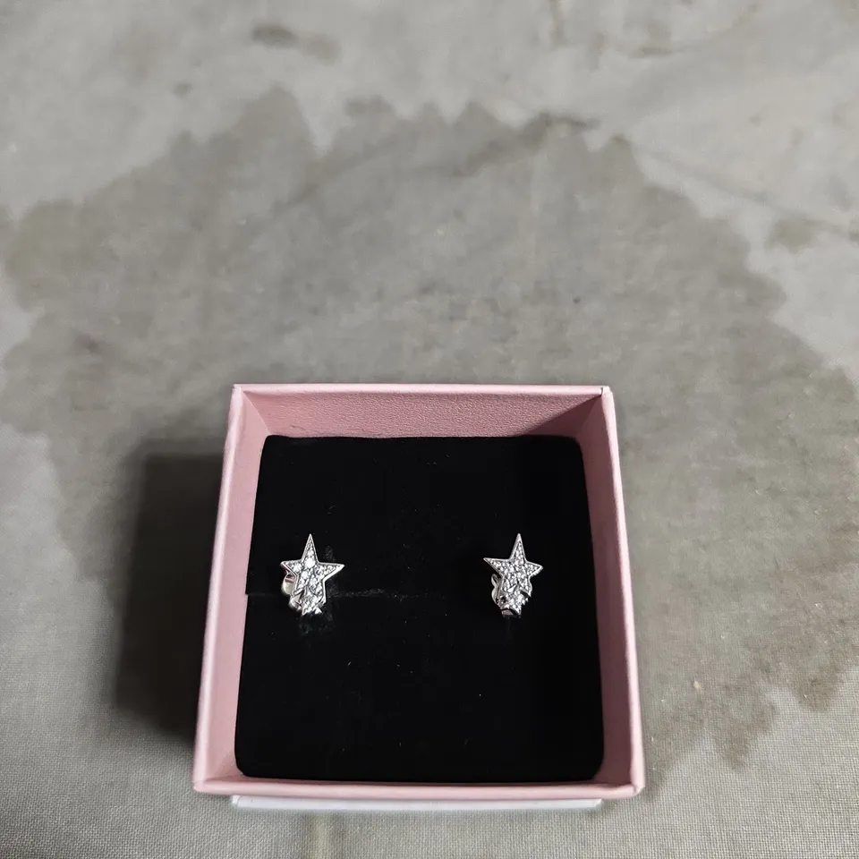 BOXED PANDORA STAR STUD EARRINGS – STERLING SILVER