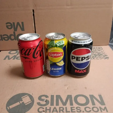 APPROXIMATELY 15 ASSORTED DRINKS ITEMS TO INCLUDE - COCA COAL, LIPTON ICE TEA AND PEPSI MAX