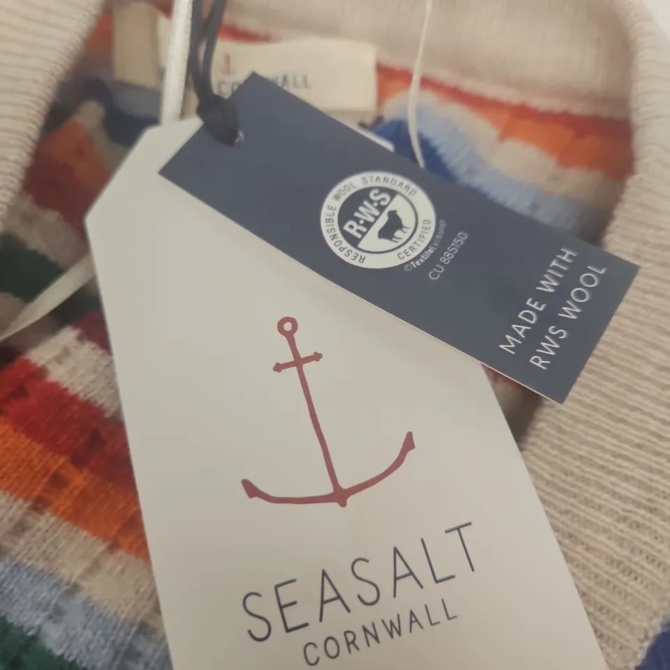 SEASALT CORNWALL WALL PENNY DRESS MERINO – MAZE TOMATO MULTI, UK 18