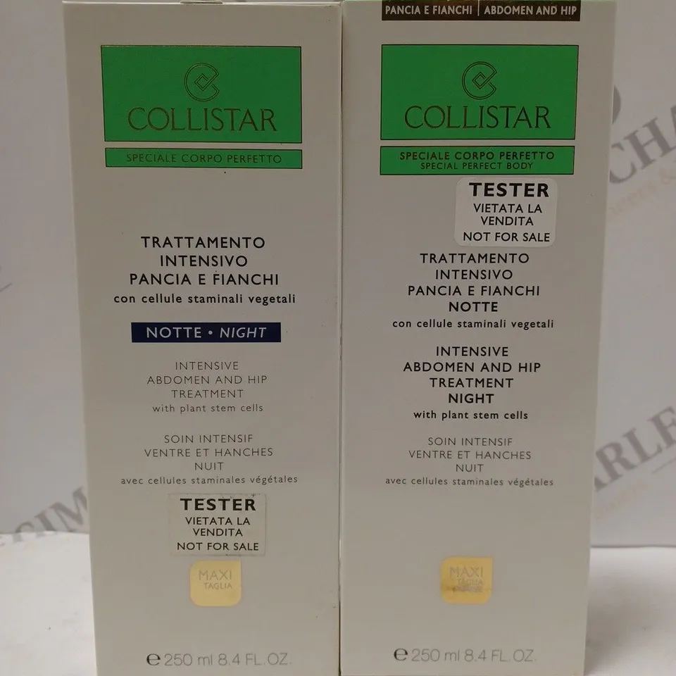 BOX OF APPROX 15 X 250ML COLLISTAR INTENSIVE ABDOMEN AND HIP NIGHT TREATMENT 