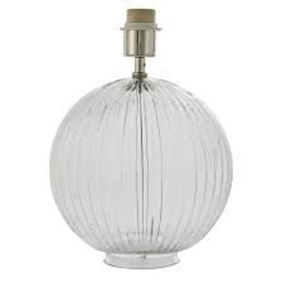 BOXED ENDON JEMMA 1 LIGHT TABLE LAMP BASE ONLY CLEAR RIBBED GLASS