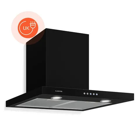 BOXED KLARSTEIN LIMELIGHT 90CM 639.6M³/H CHIMNEY COOKER HOOD​ BLACK