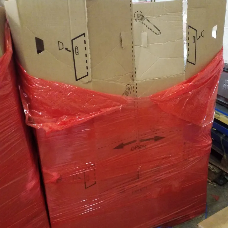 PALLET CONTAINING ASSORTED PRODUCTS INCLUDING ORTHOPEDIC DOG BED, TRUNKI BACKPACK/CAR, CAT LITTER BOX, FULL-MOTION TV WALL MOUNT & 12-IN-1 PAPER CUTTER