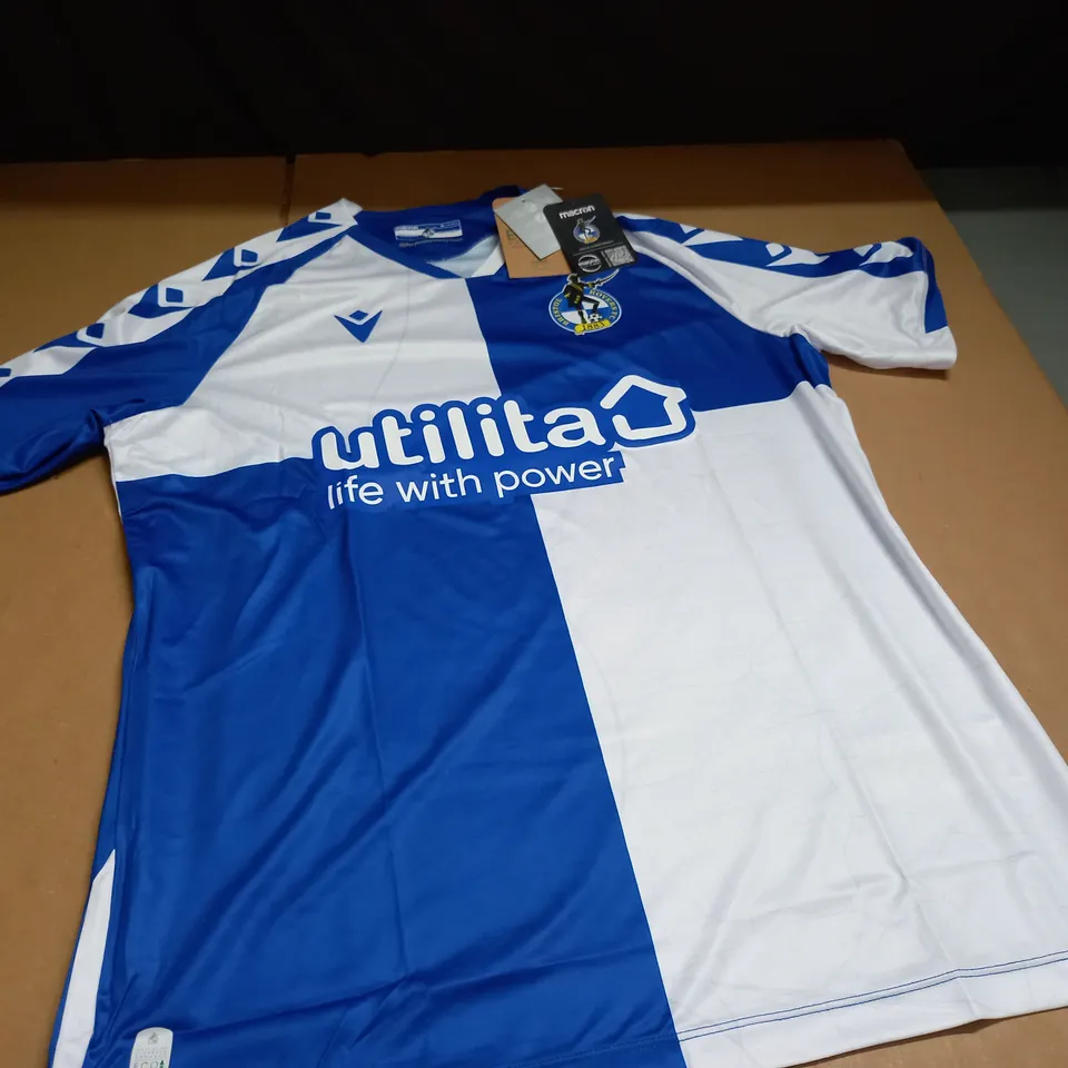 BRISTOL ROVERS F.C. SHORT SLEEVE HOME SHIRT - XL
