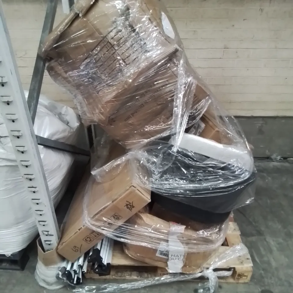 PALLET CONTAINING VARIOUS FURNITURE PARTS CHAIR PARTS ETC.