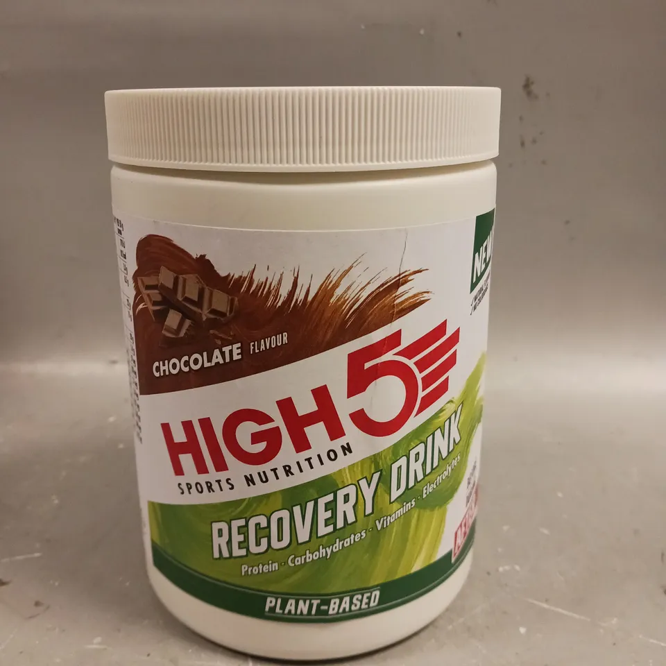 SEALED HIGH 5 SPORTS NUTRITION PLANT BASED RECOVERY DRINK - CHOCOLATE - 450G 