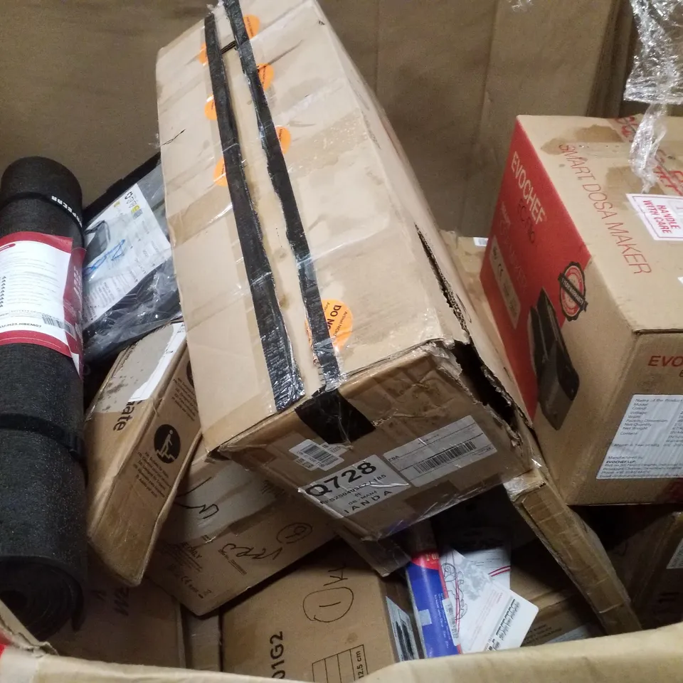 PALLET CONTAINING ASSORTED PRODUCTS INCLUDING HELPER TOWER, BLACK TV STAND, 3-IN-1 FAMILY SCALE & MAGNETIC MINI EXERCISE BIKE