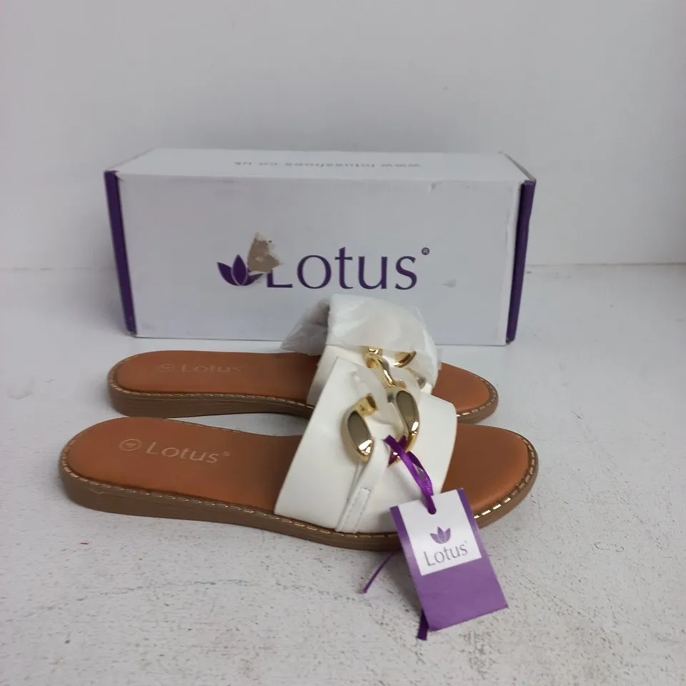 LOTUS WHITE SANDALS – UK4 (VERIFIED SIZE)