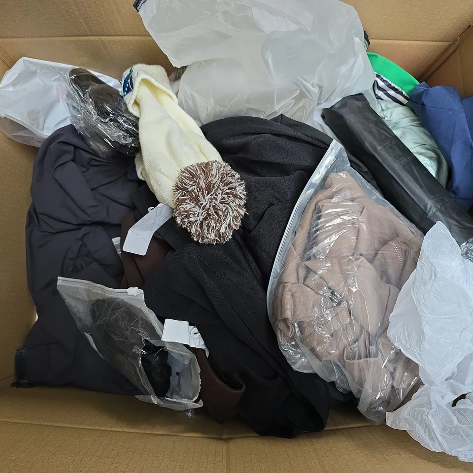 APPROXIMATELY 25 ASSORTED CLOTHING AND FASHION PRODUCTS IN VARIOUS STYLES AND SIZES - COLLECTION ONLY