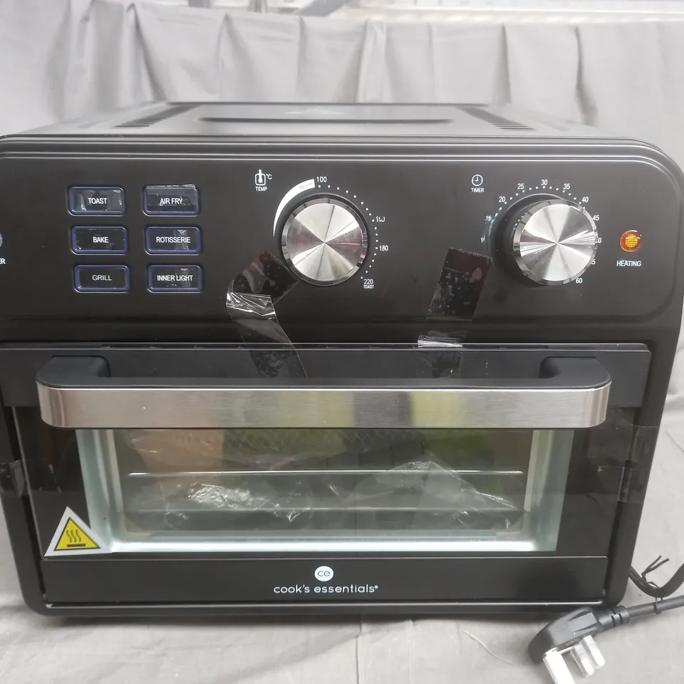 BOXED COOK'S ESSENTIAL 21-LITRE AIRFRYER OVEN IN BLACK