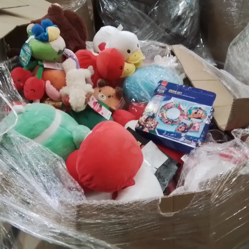 PALLET CONTAINING A LARGE QUANTITY OF TEDDYS AND PLUSHIES
