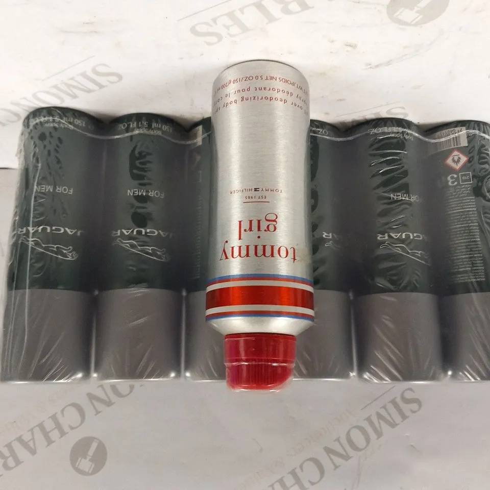 7 ASSORTED DEODRANT SPRAYS TO INCLUDE; JAGUAR FOR MEN 150ML BODY SPRAY AND TOMMY GIRL BODY SPRAY 200ML