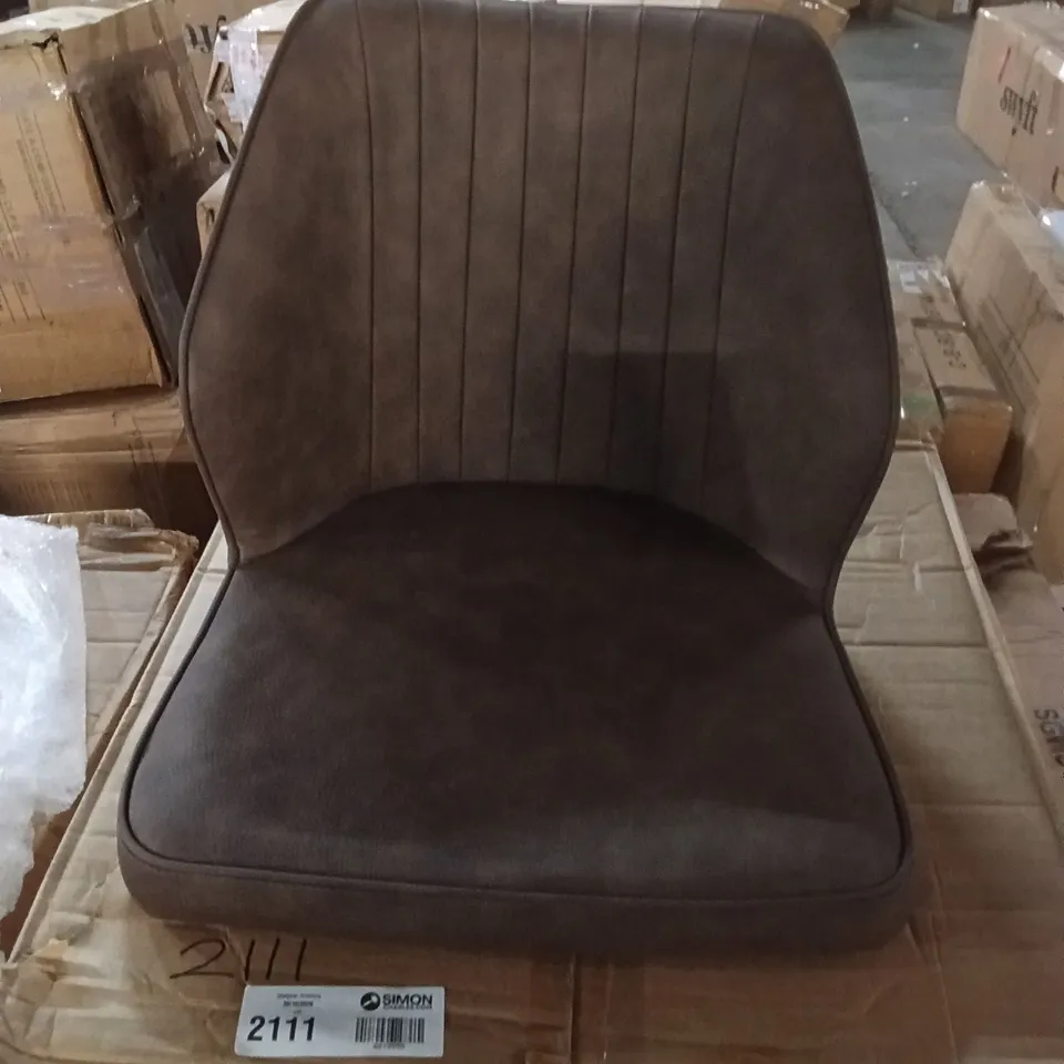 BOXED SET OF 2 FAUX LEATHER DINING CHAIRS