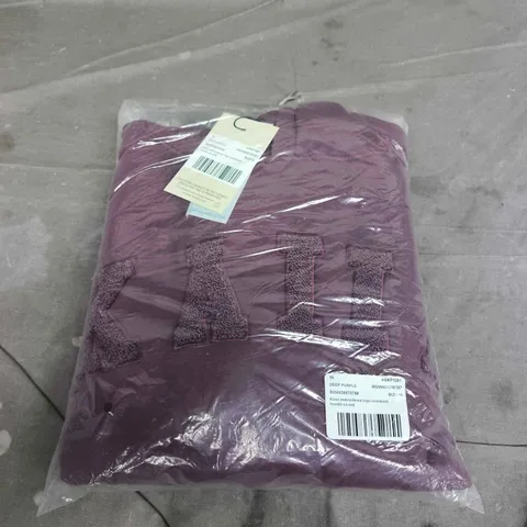 Kaia Embroidered Logo Oversized Hoodie Co-ord – Deep Purple, UK Size 10