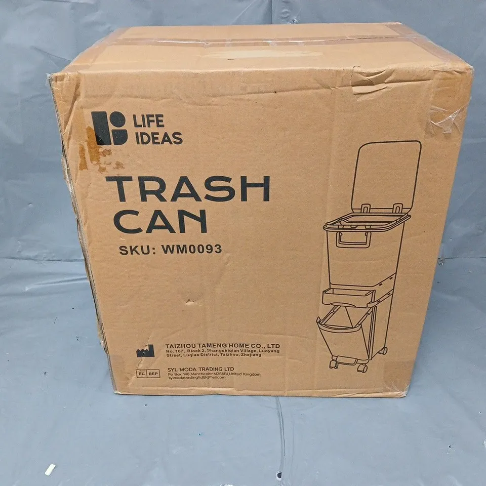 BOXED LIFE IDEAS TRASH CAN - SKU WM0093