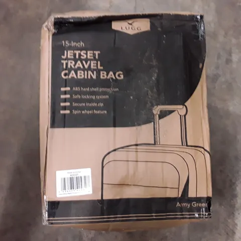 BOXED LUGG 15 INCH TRAVEL CABIN BAG - ARMY GREEN