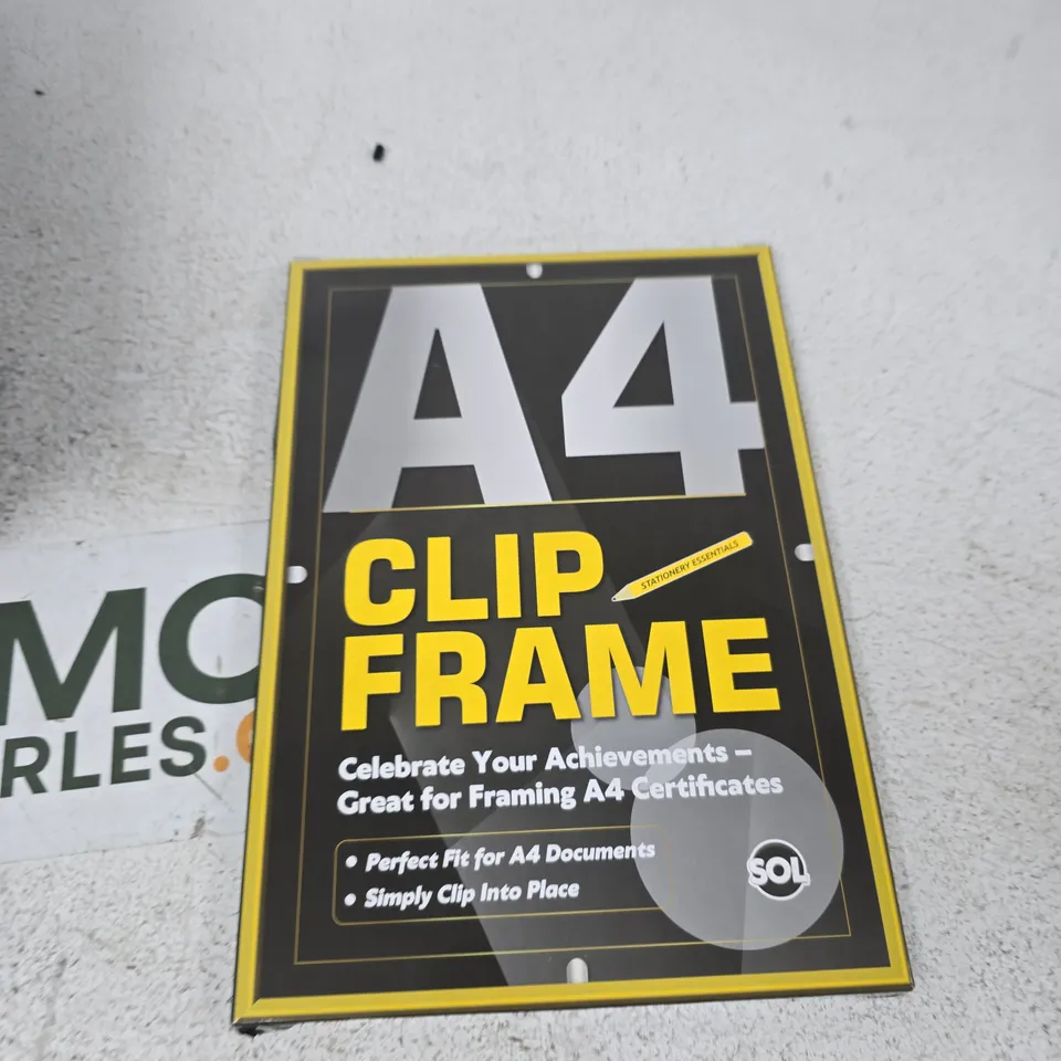 TOTE OF APPROXIMATELY 12 ASSORTED ITEMS TO INCLUDE: A4 CLIP FRAME
