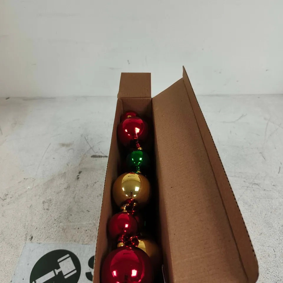 CHRISTMAS BAUBLE GARLAND BOXED 180CM