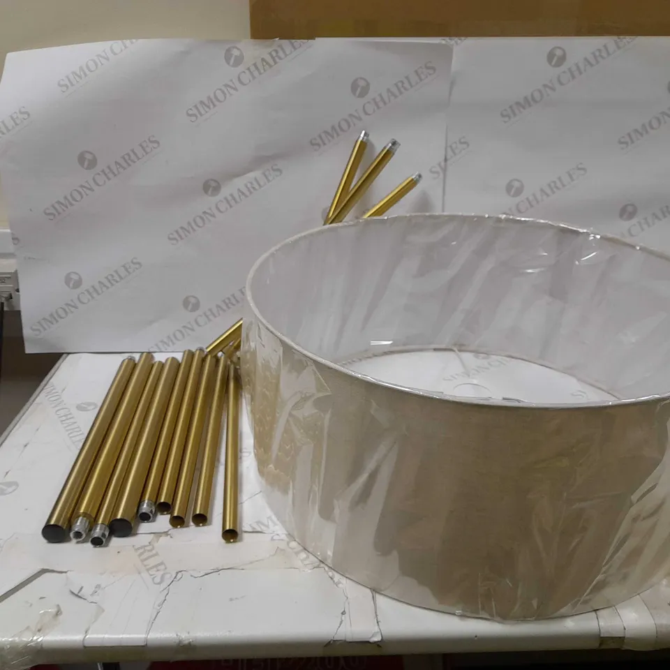 CROSSMARK TRIPOD FLOOR LAMP-BRASS