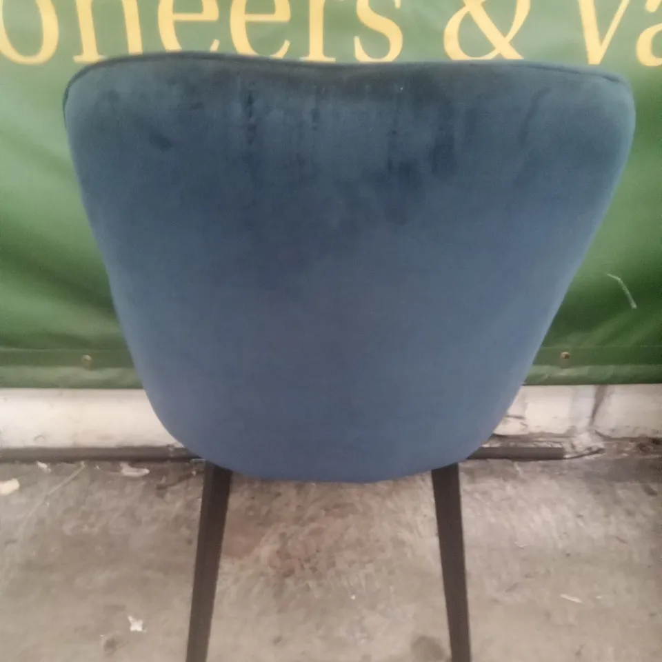 BLUE FABRIC DINING CHAIR 
