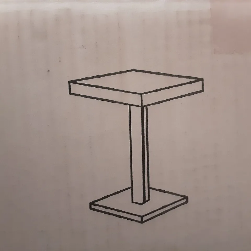 BOXED DESIGNER TOPAZ GREY HIGH GLOSS BAR TABLE WITH GLASS TOP 80X80X110CM 2 BOXES 