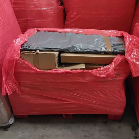 PALLET CONTAINING ASSORTED HOUSEHOLD PRODUCTS INCLUDING AIR FRYER, BED RAIL, WALL MIRROR, KITCHEN DISH RACK ETC 
