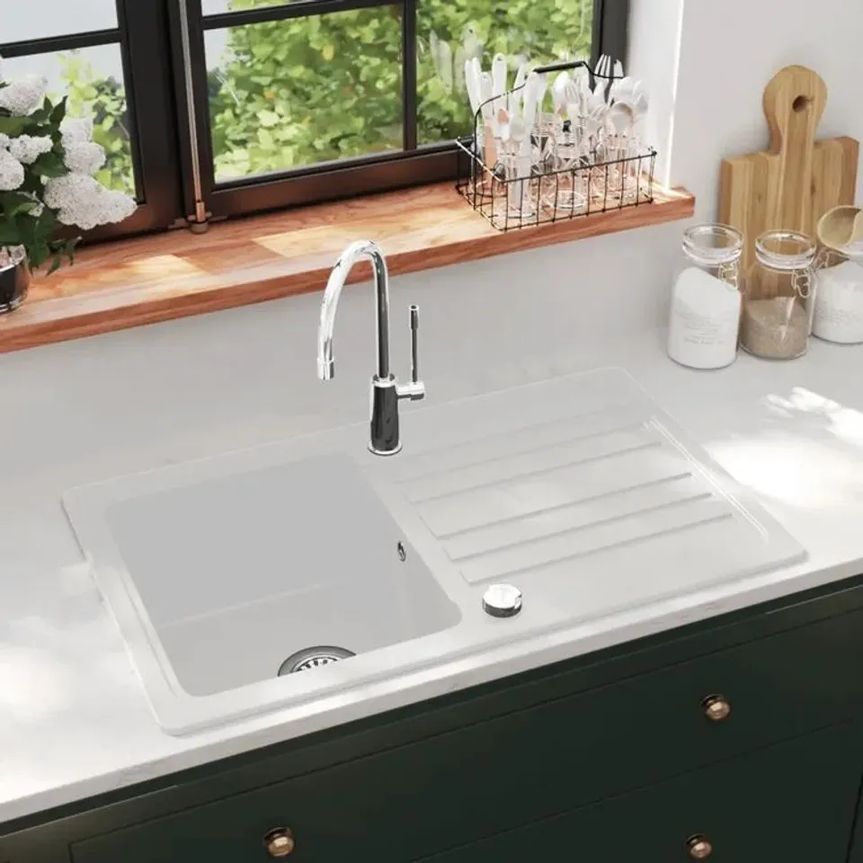 BOXED GRANITE SINGKE BOWL UNDERMOUNT KITCHEN SINK (1 BOX)