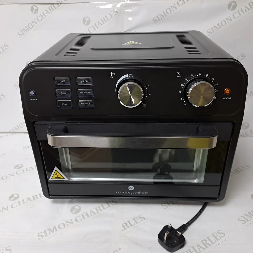 BOXED COOK'S ESSENTIAL 21-LITRE AIRFRYER OVEN IN BLACK