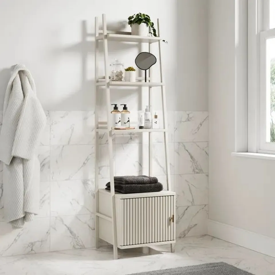 BOXED ELSIE LADDER SHELF - STONE (1 BOX)