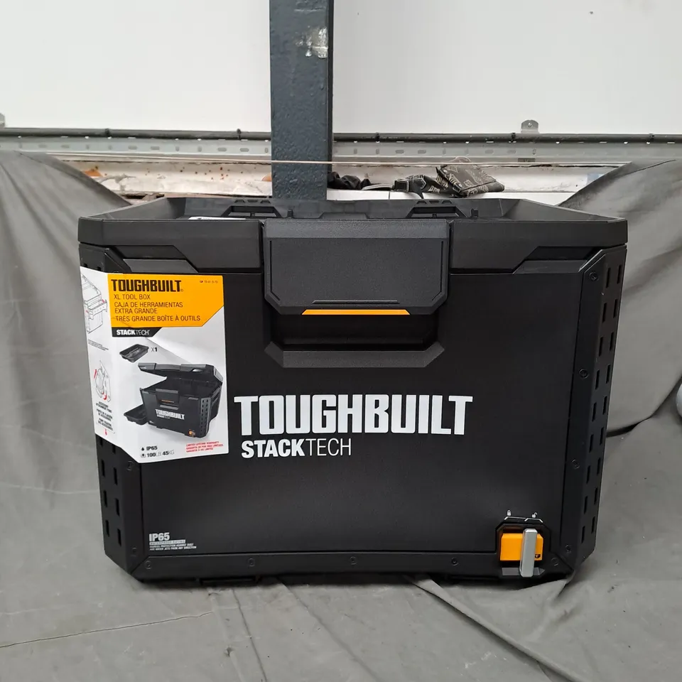 BOXED TOUGHBUILT XL TOOL BOX IN BLACK