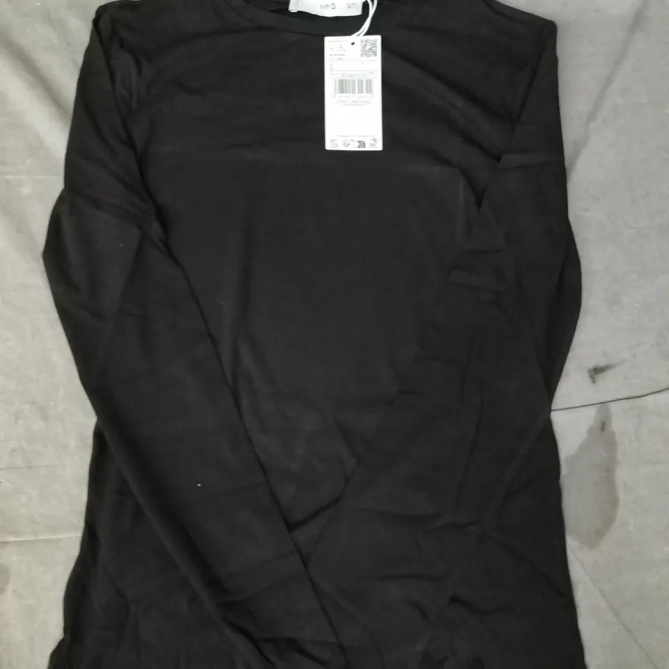 MANGO WOMEN'S LONG SLEEVE TOP IN BLACK SIZE SMALL