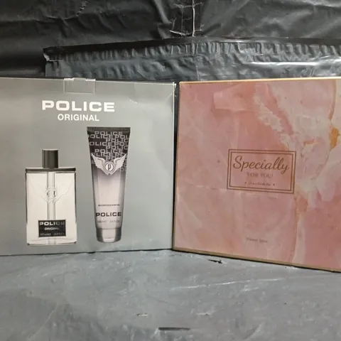 BOX OF APPROXIMATELY 8 ASSORTED BEAUTY ITEMS AND SETS TO INCLUDE POLICE, ETC - COLLECTION ONLY