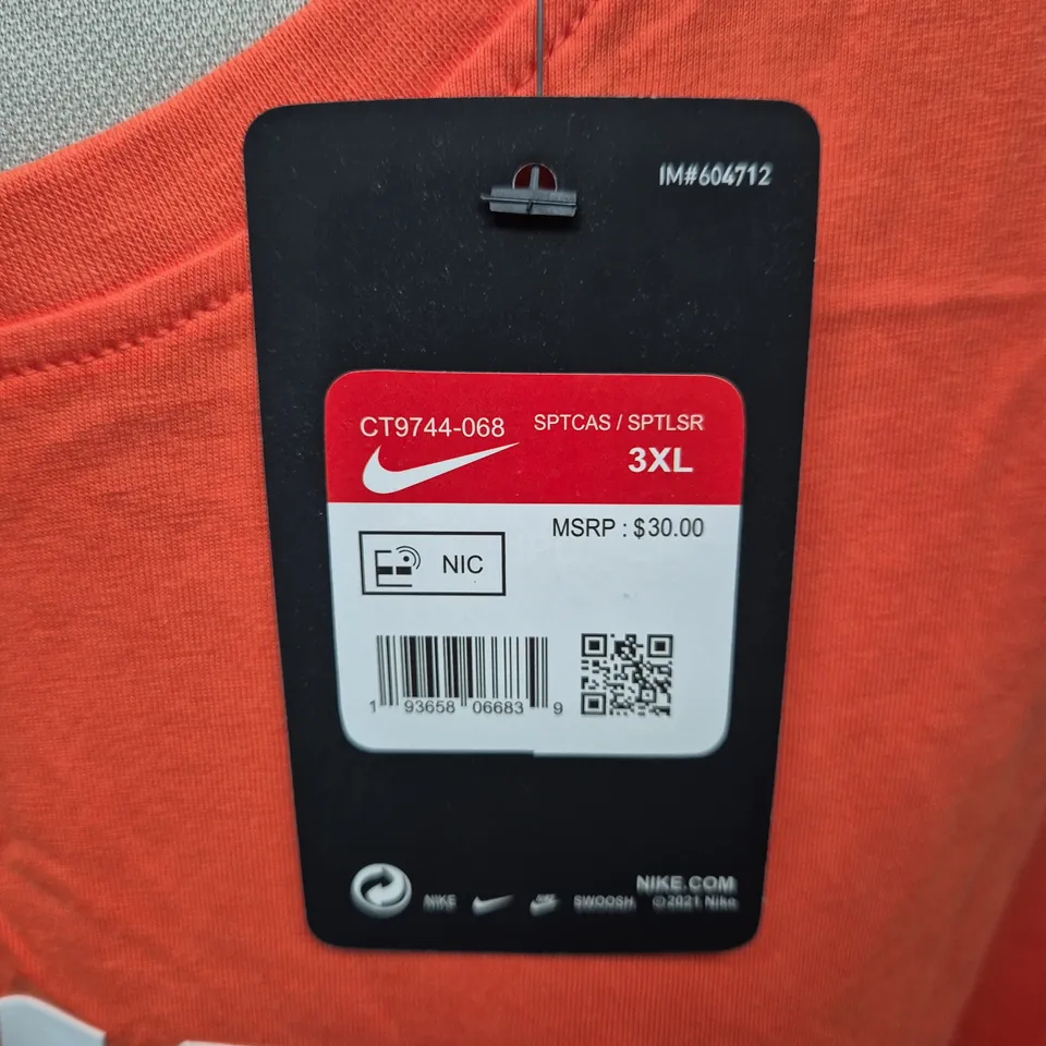 NIKE T-SHIRT – ORANGE, 3XL