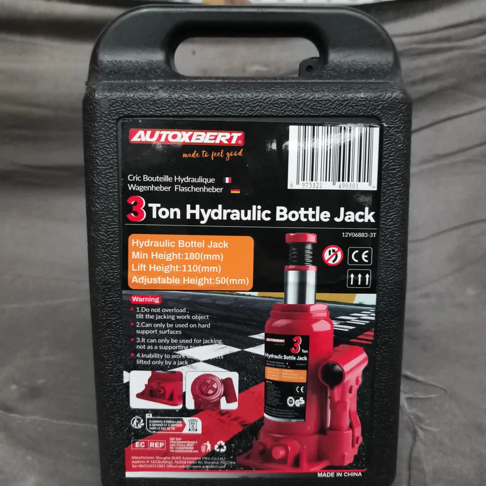 AUTOXBERT 3 TON HYDRAULIC BOTTLE JACK
