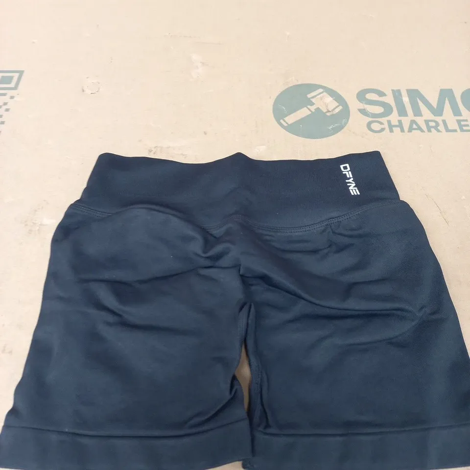 DFYNE NAVY ATHLETIC SHORTS – 90% NYLON 10% ELASTANE, MEDIUM