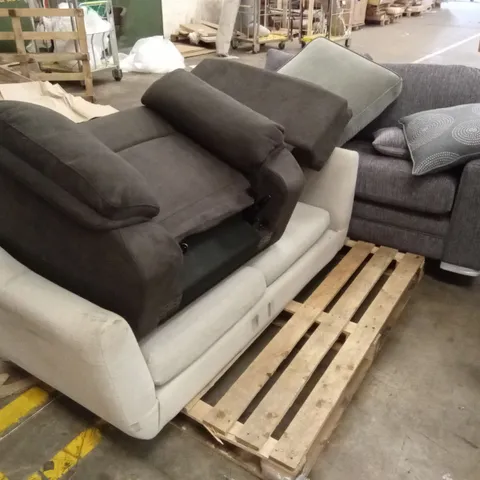 PALLET OF ASSORTED INCOMPLETE OR DAMAGED DESIGNER SOFAS AND SOFA PARTS