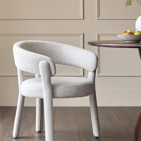 BOXED DANETTI ANYA NATURAL FABRIC DINING CHAIR