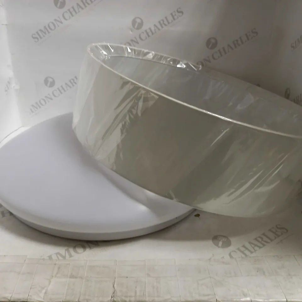 DAR 2 LIGHT FLUSH WHITE FAUX SILK CEILING LIGHT 