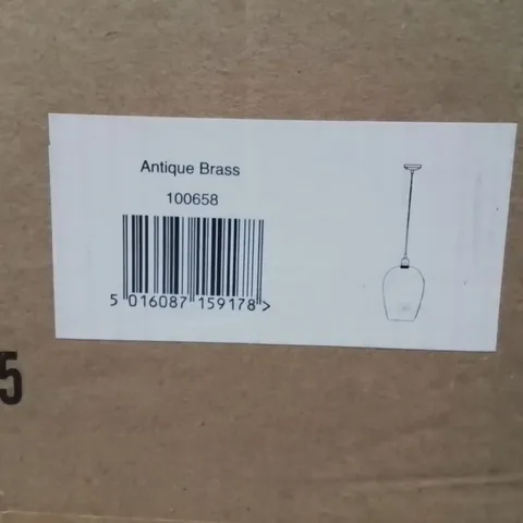 BOXED ANTIQUE BRASS CEILING LIGHT