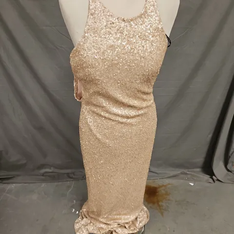 SORELLA VITA SEQUIN OCCASION DRESS IN PINK CHAMPAGNE SIZE 12