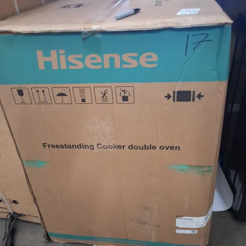 BOXED HISENSE HDE3211BXUK CERAMIC FREESTANDING ELECTRIC COOKER	