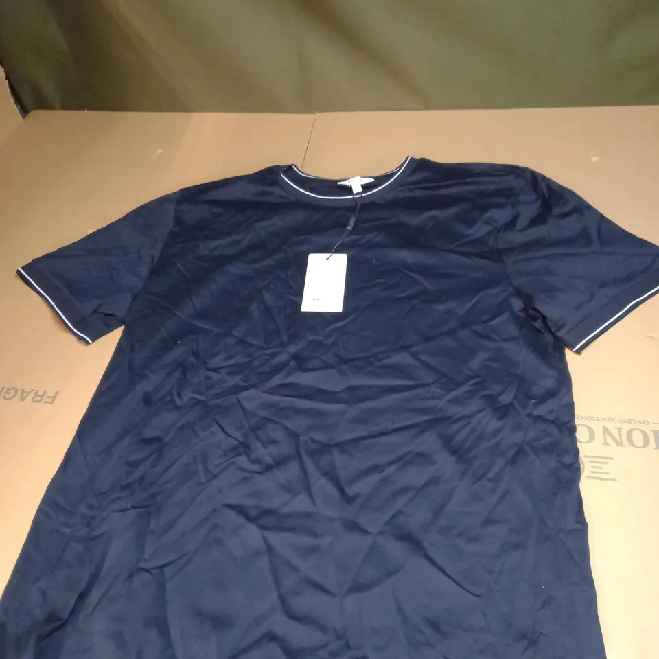 MENS NAVY REISS BEDFORD TIPPING SHIRT SIE M