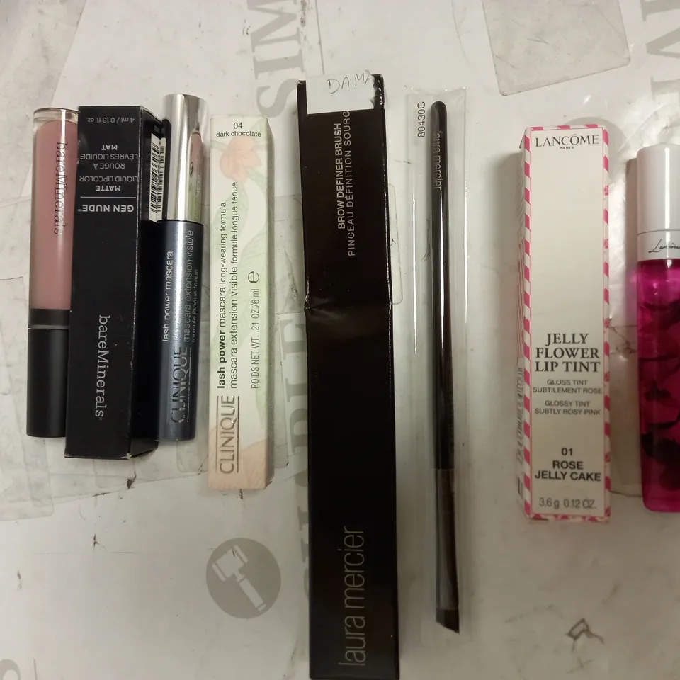 LOT OF 4 DESIGNER MAKE UP ITEMS, TO INCLUDE LANCOME, CLINIQUE, BAREMINERALS & LAURA MERCIER