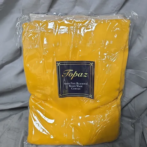 TOPAZ LUXE HOME COLLECTION SILKY FEEL BLACK OUT CURTAINS - 66 X 54"