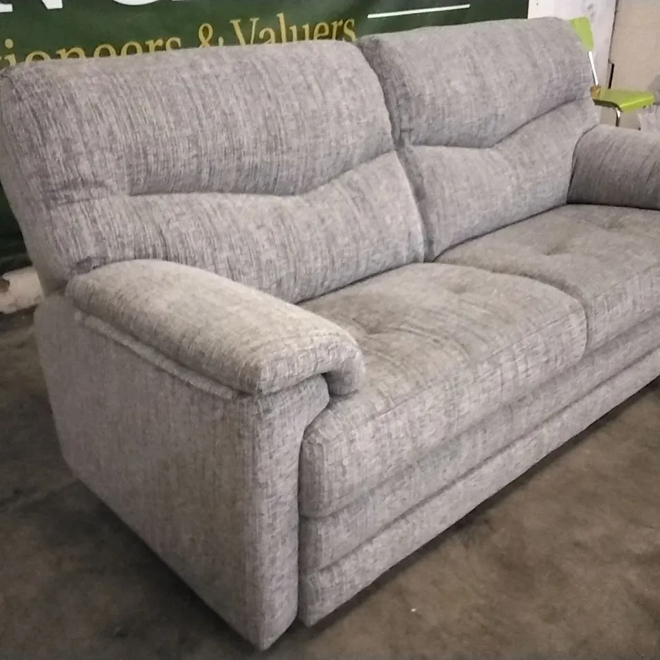 QUALITY BRITISH DESIGNED & MANUFACTURED G PLAN STRATFORD 3 SEATER COPPICE ASH FABRIC SOFA