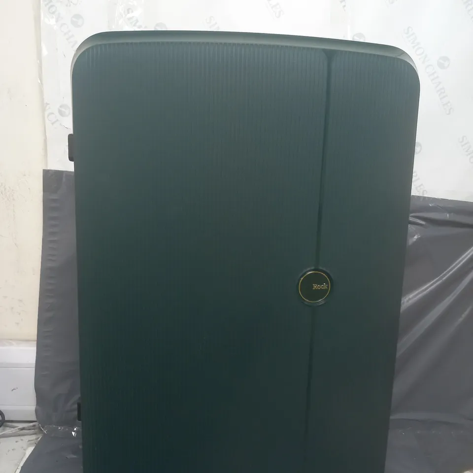 ROCK LUGGAGE HUDSON 8 WHEEL PP HARDSHELL 3PC SUITCASE SET - DARK GREEN